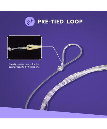 Buy SF 3 Pack Pre-Bound Loop-Fly Fishing Leaders - Conical Fluorocarbon 2.5m & 2.9m 7.5ft-0X - International Shipping Available - Buy Online on SooperMarket.com