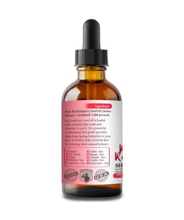 Organic Red Raspberry Seed Carrier Oil 4oz - Cold-Pressed, Unrefined, Non-Comedogenic - Bella Terra Oils - Natural Moisturizer for Sensitive Dry Skin - Chemical-Free - Buy Online on SooperMarket.com