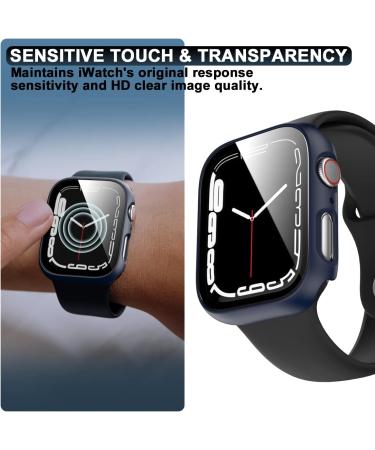 6 Pack Hard PC Case + Tempered Glass for Apple Watch 44mm SE(2022) Series 6/SE/5/4 - Ultra-Thin Scratch Resistant Protective Cover - Black/Blue/Green/Starlight/Clear/Rose Gold - Buy Online on SooperMarket.com