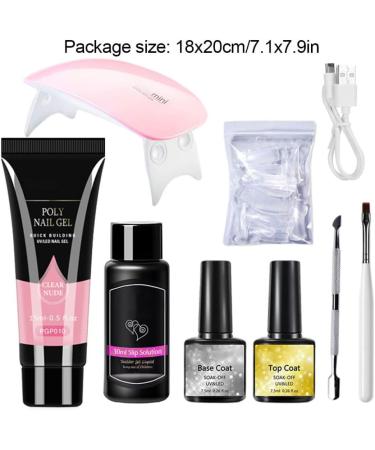 LOUMMRCY Polygel Nail Kit - Complete 8 Piece Starter Set for Beginners | DIY French Nail Art & Manicure at Home - Buy Online on SooperMarket.com