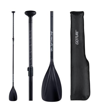 Goture Carbon Fiber Paddles Lightweight, SUP Paddles, Adjustable Carbon Shaft 3-Piece, 67 - 85' Stand-up Paddle Oars for Paddleboards with Carrying Bag