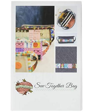Sew Demented Sew Together Bag pattern, White 8.5" x 5.5" 8.5" x 5.5" White