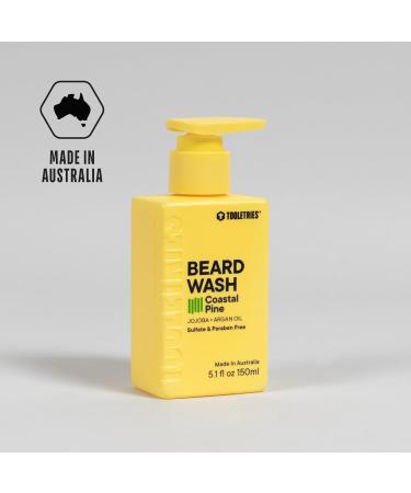 Tooletries Hydrating Men's Beard Wash - Coastal Pine Scent | Sulfate & Paraben Free | Moisturizing with Jojoba & Argan Oil - 5.1 fl oz - Buy Online on SooperMarket.com