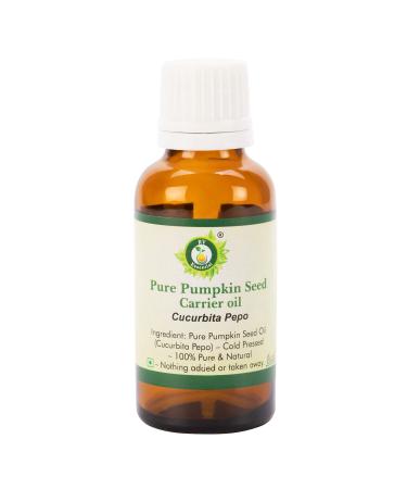 R V essential pure pumpkin seed carrier oil 10ml (0.338 ounces) - Cucurbita pepo (100% pure and natural cold -pressed) pure pumpkin seed carrier oil 10 ml (1 Pack)