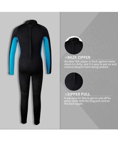 Goldfin Kids Wetsuit 3mm Neoprene Fullsuit Back Zip for Boys - Black, Size 10 - Buy Online on SooperMarket.com