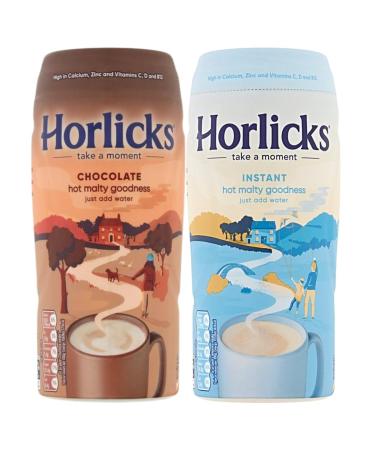 Hot Chocolate Bundle With Horlicks Chocolate Malt 400g and Instant Malted Drink 400g (2 Pack)