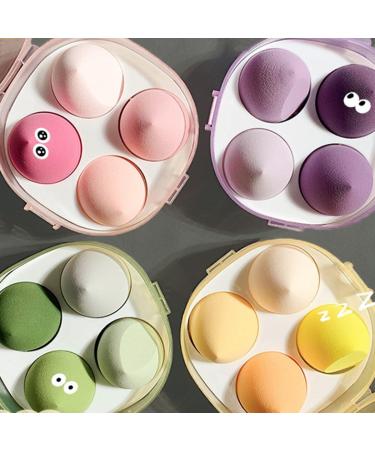 4PCS Stretchy Elastic Portable Foundation Sponge Set | Soft Makeup Blending Sponges with Box - Perfect for Flawless Finish - Buy Online on SooperMarket.com