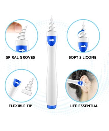 Dr.Johnes Q-Grips Ear Wax Remover - Safe Spiral Ear Cleaner with 16 Replacement Tips - Buy Online on SooperMarket.com