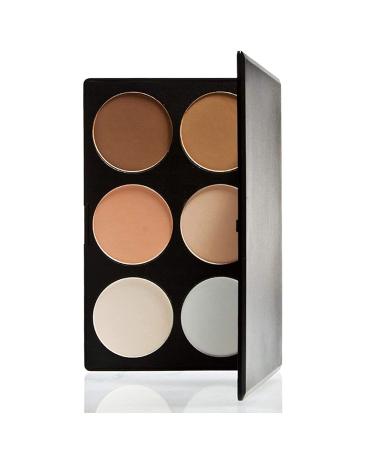 Vodisa Contour Face Powder Kit - Professional Base Foundation Corrector Palette for Highlighting, Contouring, and Bronzing - Brown - Buy Online on SooperMarket.com
