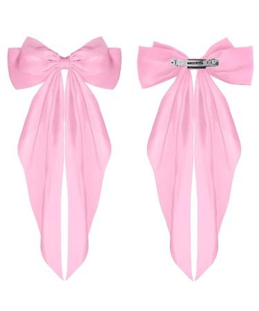 Shop Wllhyf Pink Hair Clips - 90s Satin Loop Hairpins for Women & Girls | Perfect for Parties & Everyday Style - Buy Online on SooperMarket.com