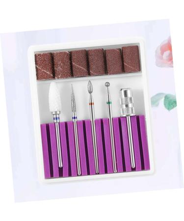 POPETPOP 3 Sets Nail Bits Nail Drill Tool Gel Polish Remover Drill Bit Manicure Drill Bits Cuticle Drill Bit Pedicure Bits Nail Polish Tools Nail Polish Accessories Purple Equipment Grid 6.5x5.5cmx3pcs Purplex3pcs - Buy Online on SooperMarket.com