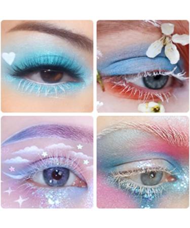 White False Eyelashes Halloween Colorful Eye Lashes Extension Tools Cosplay Makeup Natural Looking Masquerade Party Eyelashes Halloween Decorations Halloween Decor - Buy Online on SooperMarket.com