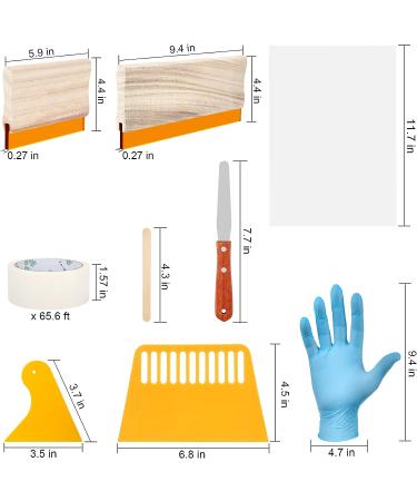 Colovis 30 PCS Screen Printing Kit for Home or Small Business - Frames, Squeegees, Inkjet Film, Masking Tape & More - Buy Online on SooperMarket.com