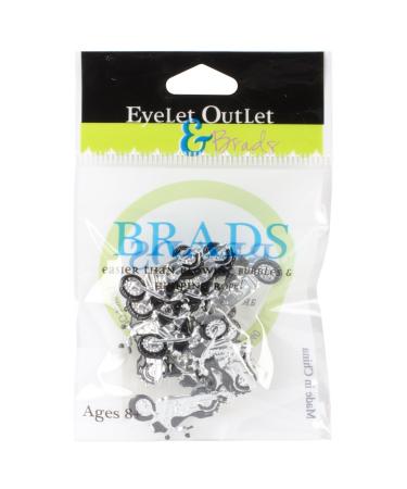 EYELET OUTLET QBRD2-70 Shape Brads Motorcycles 12-Pack