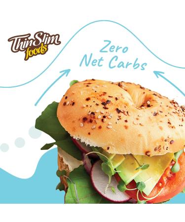 ThinSlim Foods Keto Everything Bagels - Low Carb Alternative for Bread or Hamburger Bun - 12 oz (2 Pack) - Buy Online on SooperMarket.com