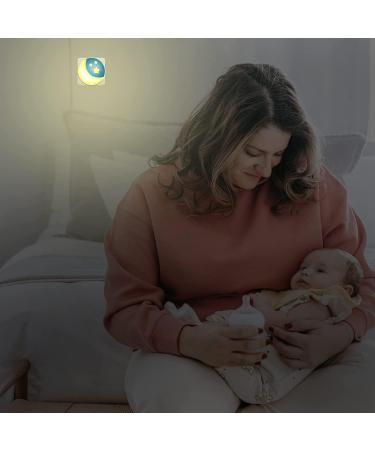 Annmore Night Light Socket for Children - Twilight Sensor Orientation Lights for Newborns | 2-Piece Baby Slumber & Breastfeeding Essentials in Moon Yellow - Buy Online on SooperMarket.com