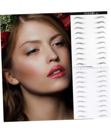 Beavorty 2 Sheets Waterproof Stickers Realistic Eyebrow Transfer Eyebrow Stickers 4d Disposable Tool - Buy Online on SooperMarket.com