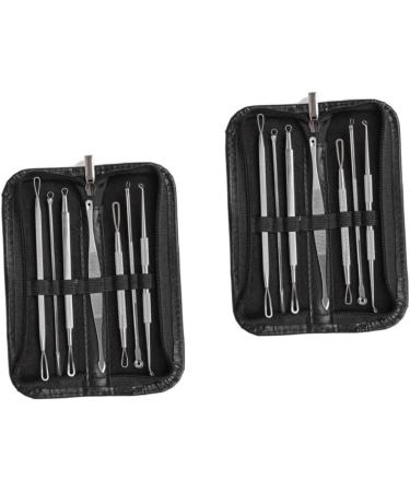 WOONEKY 14 Pcs Blackhead Extractor Blackhead Removal Tool Extractor Tools Comedone Extractor Silver - Buy Online on SooperMarket.com