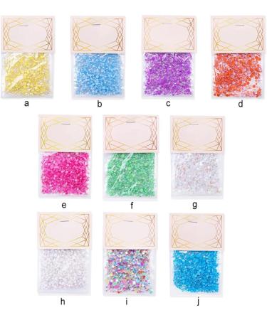 Dajidafu 1440 Pieces Semicircle Glass Crystal Set Flat Back Personalized 3D Tips Decoration Nail Art Rhinestones Wedding Dress Transparent - Buy Online on SooperMarket.com
