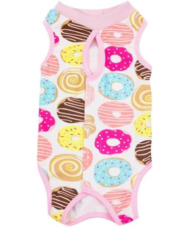 BT Bear Cat Professional Surgery Recovery Suits Cat Clothes for Abdominal Wounds or Skin Diseases After Surgery Wear Home Clothing L: back length 35cm Donuts - Buy Online on SooperMarket.com