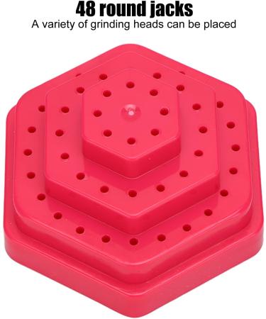 Nail Drill Bits Box Case Nails Necessary Tool Nail Drill Bits Storage Stand Plastic 48 Hole for Home Use for Nail Salon() Pink - Buy Online on SooperMarket.com