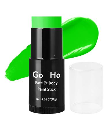Go Ho Amazon Green Cream-Blendable Stick(1.06 OZ) Amazon Green Face Body Paint Stick Grinch Costume Makeup Oil Professional Face Foundation for Halloween/Christmas SFX Grinch Costume Makeup Amazon Green Face Paint Stick