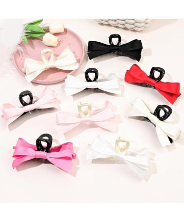 JSGHGDF Cute Sweet Hair Clip Simple Ribbon -style Bunches Sweet Balletcore Style Red on black - Buy Online on SooperMarket.com