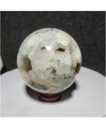 Natural Crystal Rough Natural Sphere Natural Crystal Cave Moss Aquatic Agate Ball Quartz Polished Gem Feng Shui Reiki Home Decoration 1pc 500-520g - Buy Online on SooperMarket.com
