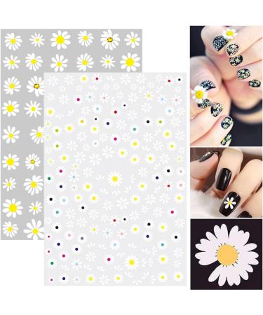 3D Small Daisy Nail Art Stickers - Spring/Summer Floral Design for DIY Acrylic Nails - Buy Online on SooperMarket.com