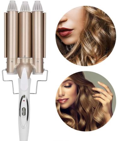 3 Barrels Curling Iron | Fast Heating Hair Waver & Crimper - 25mm Hair Curler Tool for Gorgeous Waves | International Shipping Available - Buy Online on SooperMarket.com