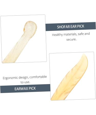 Healvian 2 Pcs Croissant Ear Pick: Ear Cleaning Tools, Travel Ear Plugs Wood Tools, Earwax Removal Swab, Cerumen Spoon, Ear Wax Removal Tool - 11.3x1.1x0.2cm - Buy Online on SooperMarket.com