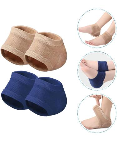 minkissy 2 Pairs Moisturizing Heel Socks Open Toe Socks Cracked Gel Heel Protector Toeless Spa Socks Heel Repair Socks Footcare for Dry Hard Cracked Skin B - Buy Online on SooperMarket.com