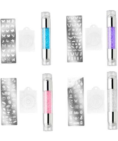 Nail Stamper Kit Nail Printing Tool Nail Polish Pattern Making Aids Nails Seal Mold Nail Stamp Plate Blue Nail Seal - Buy Online on SooperMarket.com