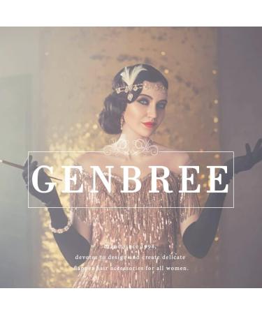 GENBREE 1920s White Gatsby Flapper Headband with Feather and Rhinestone - Perfect Prom Party Hair Accessory for Women and Girls - Buy Online on SooperMarket.com