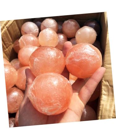 FRCOLOR Himalayan Salt Massage Balls - 2 Pcs Natural Crystal Soap Stone for Wellness & Relaxation - Buy Online on SooperMarket.com