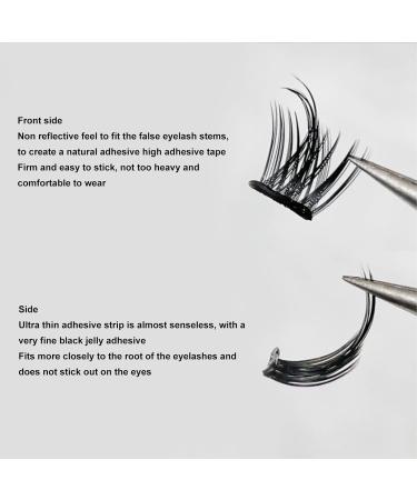Eyelashes Adhesive Strips - Self Sticking Lashes Glue Skin Friendly Quick Stick 8 Sheets for Makeup Supplies (Black) - International Shipping Available - Buy Online on SooperMarket.com