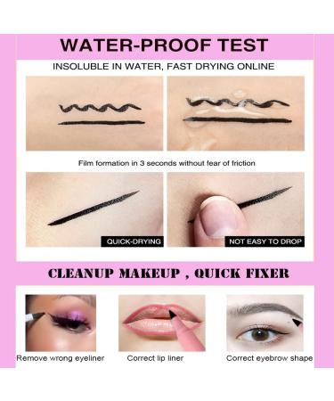 Newfacefure 2in1 Felt Waterproof Eyeliner & Eraser Pen - Pink, 2 Tips | Makeup Corrector Cleansing Pen - Buy Online on SooperMarket.com