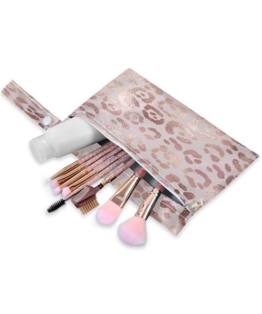 Pastel Pink Leopard Print Wet Dry Bags Set - Waterproof Reusable Diaper Bag for Travel & Beach - 2pcs - Buy Online on SooperMarket.com