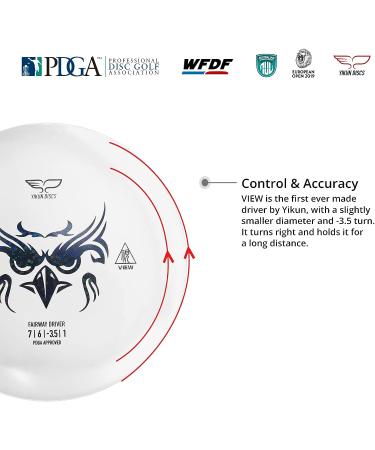Yikun Professional Disc Golf Fairway/Distance Driver 165-170g - Ideal for Outdoor Games and Competition | White/Black Shade Variations - Buy Online on SooperMarket.com