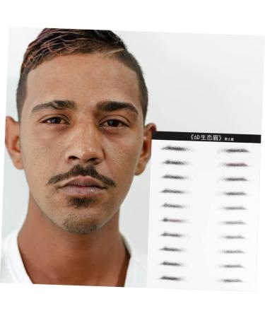 Housoutil 4 Sheets Pairs Adhesive Eyebrow Template Eyebrowsb Simulation Eyebrow 3d Artificial Eyebrow Stickers - Buy Online on SooperMarket.com
