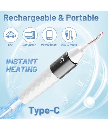 USB Rechargeable Heated Eyelash Curler with Comb | Electric Eye Lash Curler - White - Buy Online on SooperMarket.com