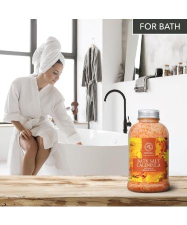Ringle Flowers Bathing Salt 600g - Natural Marigold Oil Mineral Salt & Aromatherapy for Relaxation & Beauty - Buy Online on SooperMarket.com