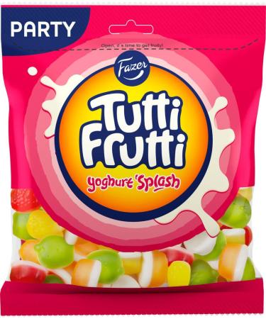 Fazer Tutti Frutti Yoghurt Splash - Original - Finnish - Fruity - Wine Gums - Candies - Sweets - Party Bag 350g