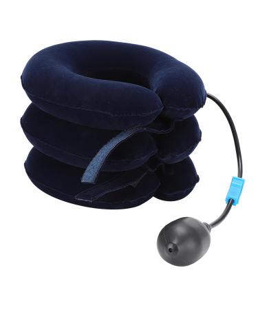 Inflatable Cervical Vertebrae Traction Device - Portable Neck Support Cushion for Home & Office (Adjustable Blue) - Buy Online on SooperMarket.com