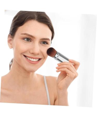 Housoutil Dense Retractable Foundation Brush - Perfect Cosmetic Tool for Powder & Liquid Makeup | Travel-Friendly Blush & Concealer Applicator - Buy Online on SooperMarket.com