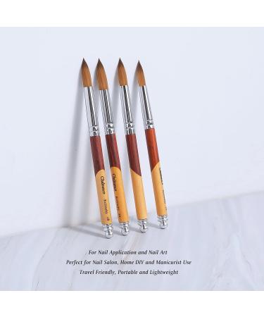 Premium #20 Sable Kolinsky Acrylic Nail Brush - Perfect for Nail Art & Manicure Tools | Zobelhaar Wooden Nail Polish Brush - Buy Online on SooperMarket.com