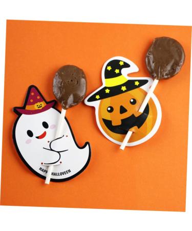 Cabilock Halloween Lollipop Decoration 100 Pcs Lollipop Paper Lollipop Candy Lollipop Packaging Lollipop Ghost Lollipop Greeting Lollipop Decoration Pencil Caps Message Halloween - Buy Online on SooperMarket.com