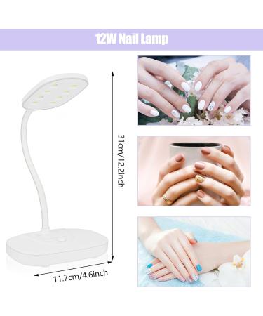 Aceshop Mini LED Nail Lamp - Portable 12W Quick Dry Gel Polish Curing Lamp | 60s USB Timer | 360 Rotatable Design - Home DIY Salon Manicure - Buy Online on SooperMarket.com