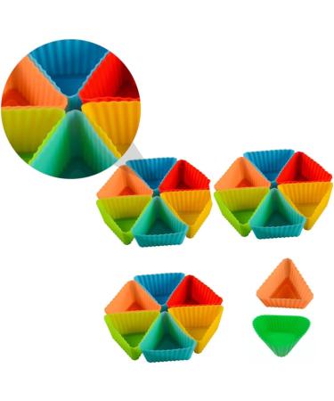 MAGICLULU 20pcs Triangle Muffin Cup Candle Molds Paper Cups Silicone Molds DIY Baking Mold Silicone Cake Molds Muffin Cake Mold Muffin Cupcake Mold Mini Silica Gel Baking Cup - Buy Online on SooperMarket.com