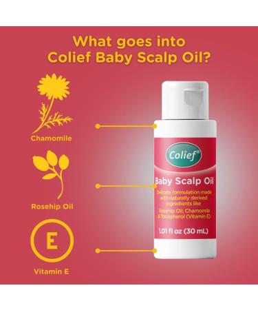 Colief Baby Scalp Oil with Rosehip Oil and Chamomile | Soothing Moisturizing Oil for Infants | 1.01 Fl. Oz + Colief Infant Gas Drops | Natural & Safe Digestive Aid | 0.5 Fl. Oz - Buy Online on SooperMarket.com